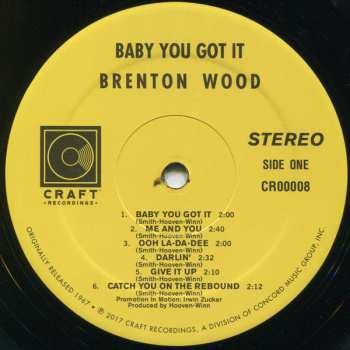 LP Brenton Wood: Baby You Got It