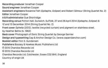 CD Brett Dean: Epitaphs · Eclipse (String Quartet No. 1) · String Quartet No. 2 'And Once I Played Ophelia'