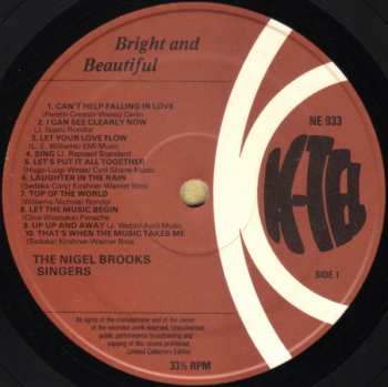 LP The Nigel Brooks Singers: Bright & Beautiful