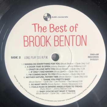 LP Brook Benton: The Best Of Brook Benton LTD