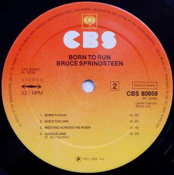 LP Bruce Springsteen: Born To Run