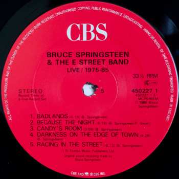 5LP/Box Set Bruce Springsteen & The E-Street Band: Live 1975-85