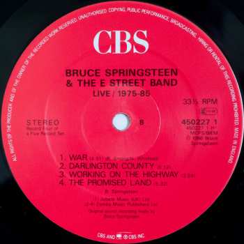 5LP/Box Set Bruce Springsteen & The E-Street Band: Live 1975-85