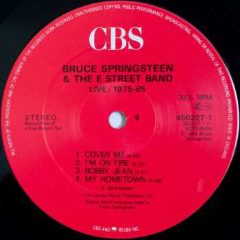 5LP/Box Set Bruce Springsteen & The E-Street Band: Live 1975-85