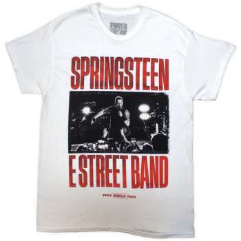 Merch Bruce Springsteen: Bruce Springsteen Unisex T-shirt: Tour '24 E-street Band (white) (ex-tour) (large) L