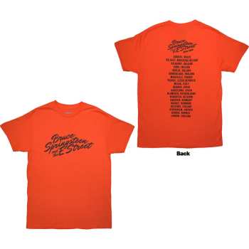 Merch Bruce Springsteen: Bruce Springsteen Unisex T-shirt: Tour '24 River Font (orange) (back Print & Ex-tour) (small) S