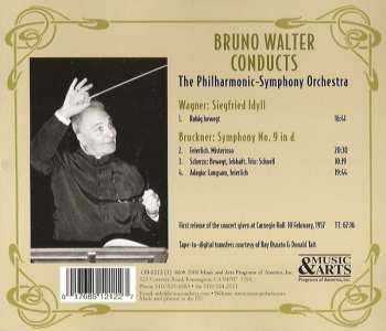 CD Bruno Walter: Siegfried Idyll / Symphony No. 9 (First Release Of The Concert Given At Carnegie Hall 10 February 1957)
