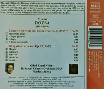 CD Miklós Rózsa: Viola Concerto / Hungarian Serenade