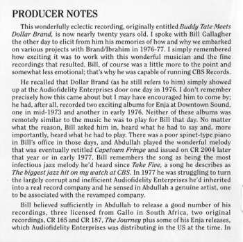 CD Dollar Brand: Buddy Tate Meets Abdullah Ibrahim (The Legendary 1977 Encounters)