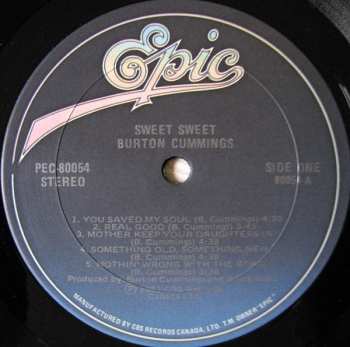 LP Burton Cummings: Sweet Sweet