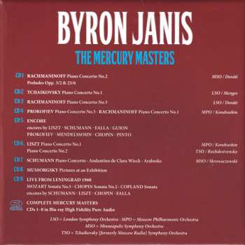 9CD/Box Set/Blu-ray Byron Janis: The Mercury Masters LTD