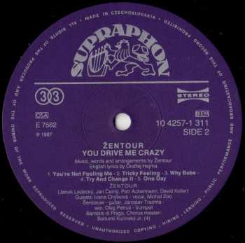 LP Žentour: You Drive Me Crazy