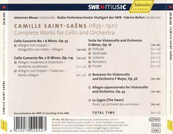 CD Camille Saint-Saëns: Complete Works For Cello And Orchestra