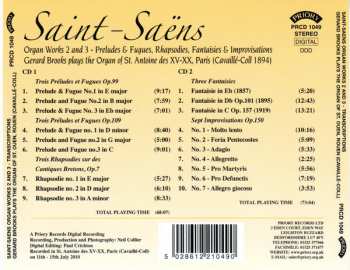 2CD Camille Saint-Saëns: Organ Works 2 and 3 - Preludes & Fugues, Rhapsodies, Fantaisies & Improvisations