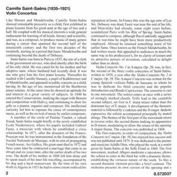 CD Camille Saint-Saëns: Violin Concertos