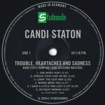 LP Candi Staton: Trouble, Heartaches And Sadness (Rare Cuts From The Fame Session Masters)