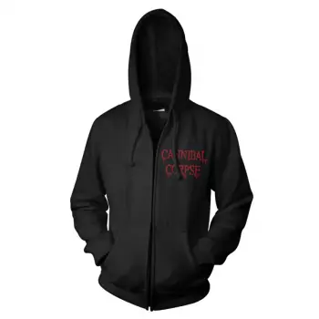 Sweatshirt With Zipper Red Before Black