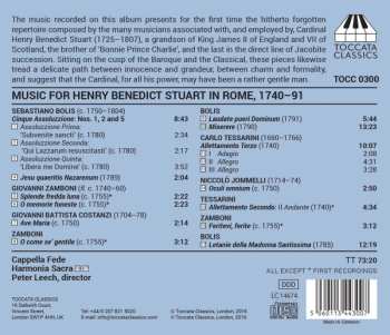 CD Harmonia Sacra: The Cardinal King: Music For Henry Benedict Stuart In Rome, 1740 - 91