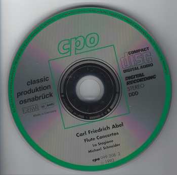 CD Carl Friedrich Abel: 4 Flute Concertos