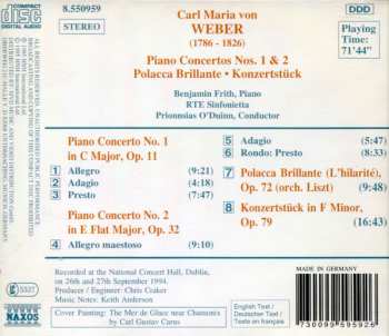 CD Carl Maria von Weber: Piano Concertos Nos. 1 And 2 • Polacca Brillante • Konzertstück