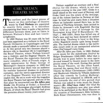 CD Carl Nielsen: Theatre Music
