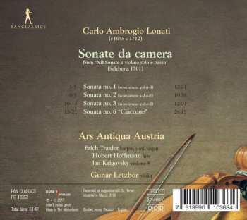 CD Ars Antiqua Austria: Sonate da camera