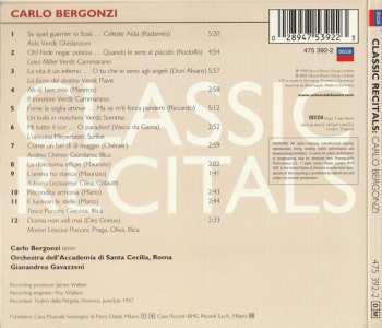 CD Carlo Bergonzi: Operatic Recital