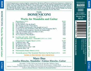 CD Carlo Domeniconi: Works For Mandolin And Guitar