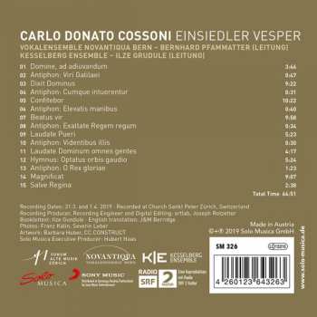 CD Carlo Donato Cossoni: Einsiedler Versper