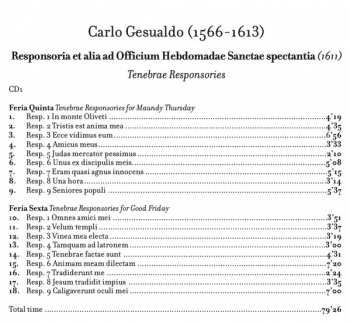 2CD Collegium Vocale: Responsoria 1611