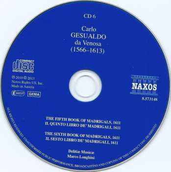 7CD/Box Set Carlo Gesualdo: The Complete Madrigals