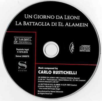 CD Carlo Rustichelli: Un Giorno Da Leoni / La Battaglia Di El Alamein (Original Motion Picture Soundtracks)