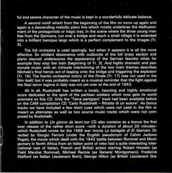 CD Carlo Rustichelli: Un Giorno Da Leoni / La Battaglia Di El Alamein (Original Motion Picture Soundtracks)