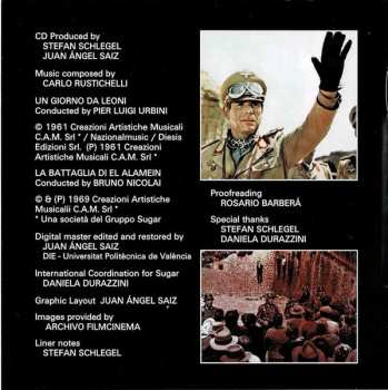 CD Carlo Rustichelli: Un Giorno Da Leoni / La Battaglia Di El Alamein (Original Motion Picture Soundtracks)