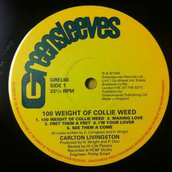 LP Carlton Livingston: 100 Weight Of Collie Weed