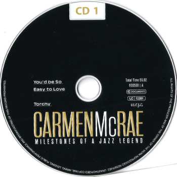 CD/Box Set Carmen McRae: Milestones Of A Jazz Legend