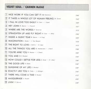 CD Carmen McRae: Velvet Soul