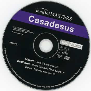 CD Robert Casadesus: Mozart • Beethoven • Ravel