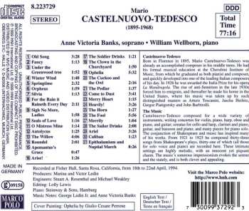 CD Mario Castelnuovo Tedesco: Shakespeare Songs