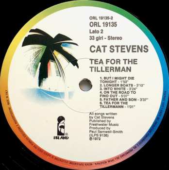 LP Cat Stevens: Tea For The Tillerman