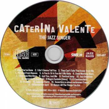 CD Caterina Valente: The Jazz Singer DIGI