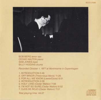 CD Cedar Walton Quartet: First Set