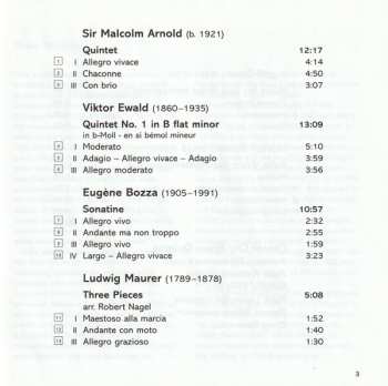 CD Center City Brass Quintet: Arnold · Ewald · Bozza · Maurer · Dahl · Calvert