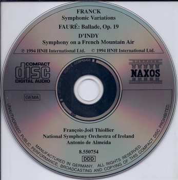 CD César Franck: French Music For Piano & Orchestra