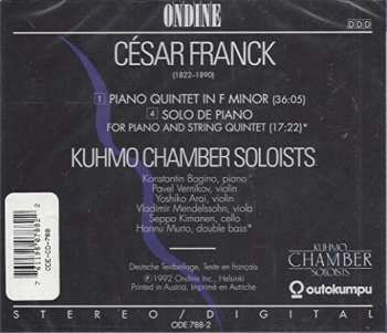 CD César Franck: Piano Quintet - Solo De Piano