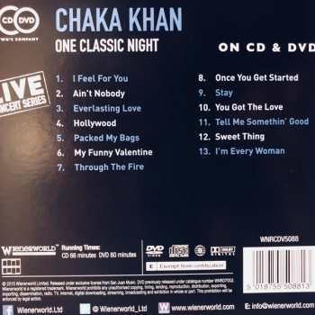 CD/DVD Chaka Khan: One Classic Night