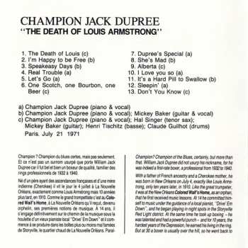 CD Champion Jack Dupree: The Death Of Louis