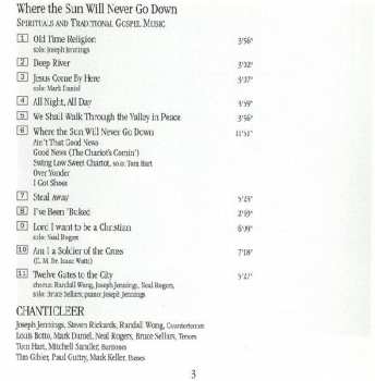 CD Chanticleer: Where The Sun Will Never Go Down (Spirituals And Traditional Gospel Music)