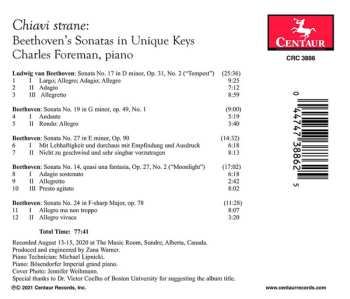 CD Charles Foreman: Chiavi Strane: Beethoven's Sonatas In Unique Keys