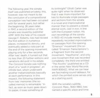 CD Charles Ives: Concord Sonata